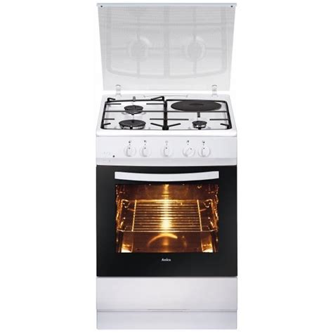 AMICA ACM1133B Cuisinière table mixte gaz électrique 4 foyers