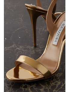 Aquazzura So Nude Mirrored Leather Slingback Sandals Net A Porter