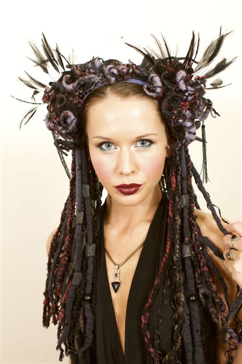 Lotuscircle Etsy Headdress Godmother Dress Dreads