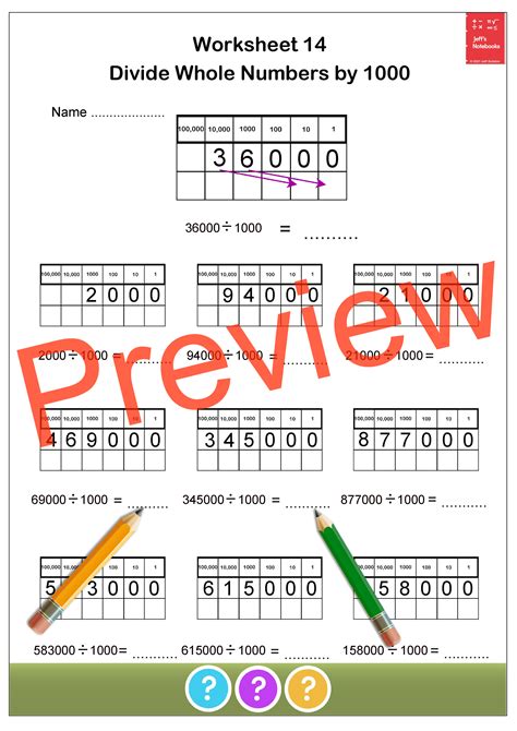 Multiply And Divide Whole Numbers By 10 100 And 1000 Teaching Resources