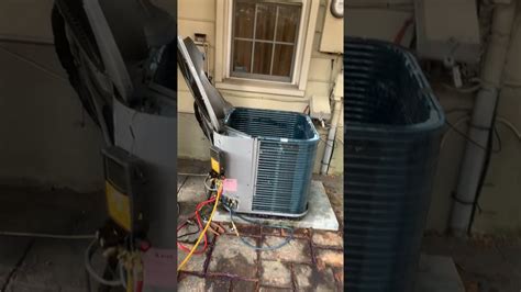 Heat Pump Repair Finding Freon Leaking From Outside Unit Youtube