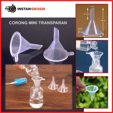 Jual Corong Mini Plastik Transparan Multifungsi Cocok Untuk Isi Ulang