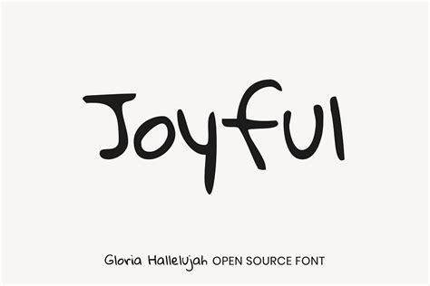 Gloria Hallelujah Open Source Font Free Font Add On Rawpixel