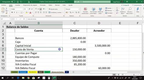 Contabilidad Fundamentos Vt Balance De Saldos Caso Youtube