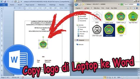 Cara Mengcopy Logo Dari Laptop Komputer Ke Microsoft Word Youtube