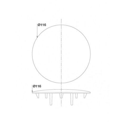 Capot 117mm Pour Bonde De Douche Extra Plate VALENTIN Minime