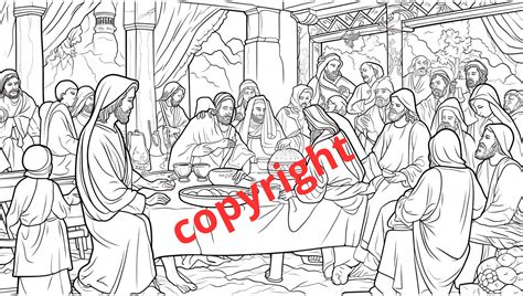 Last Supper Coloring Page