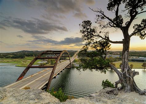 Sunset 360 Bridge Pennybacker Austintexas Photograph By Preston