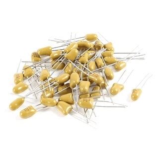 Pcs Uf V Pin Yellow Radial Dipped Tantalum Bead Capacitors