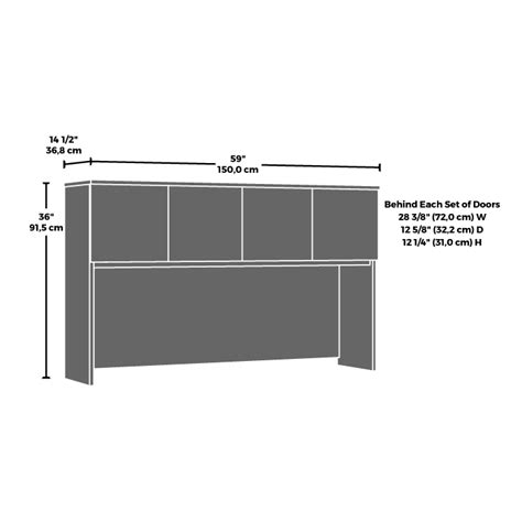 Affirm 60 Office Desktop Hutch Classic Cherry 426282 Sauder