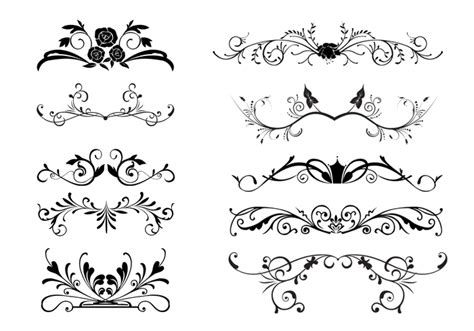 Floral Ornamental Border Brushes Free Photoshop Brushes At Brusheezy