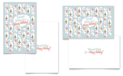 Happy Holidays Greeting Card Template Design