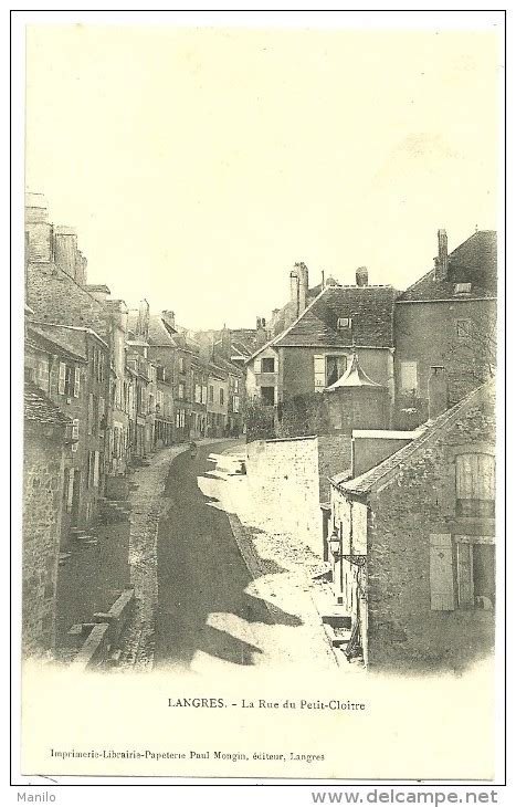 Langres 52 Langres Rue Du Petit Cloitre Imprimerie Librairie