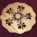Trivet Hot Plate Oak Or Walnut Wooden Trivet Hot Plate Snowflake Flower Scallop Edge Etsy