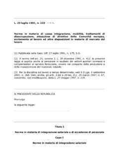 L 23 Luglio 1991 N 223 2 3 CLICLAVORO L 23 Luglio 1991 N 223