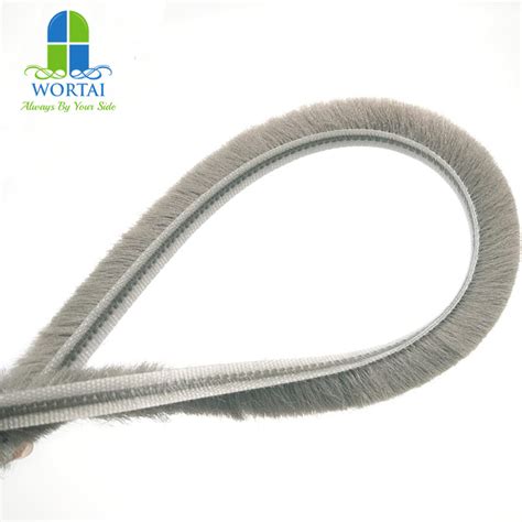 7 10 3p2l Grey Color Silicon Woven Pile Brush Seal Weather Strip For