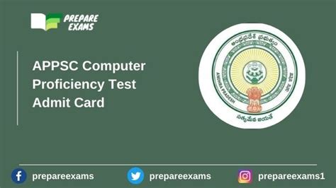 Appsc Computer Proficiency Test Admit Card Prepareexams