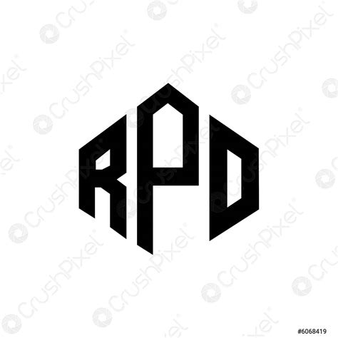 RPO letter logo design with polygon shape. RPO polygon and - stock ...