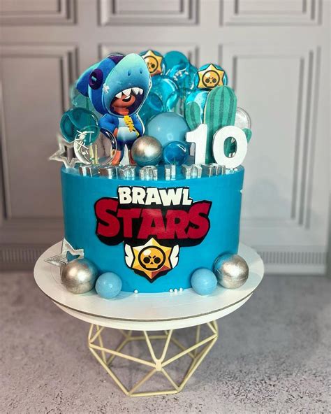 Голубой торт Brawl Stars на заказ Киев | Biskvit