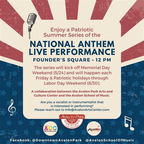 NATIONAL ANTHEM LIVE PERFORMANCE – Avalon Park Arts & Culture Center