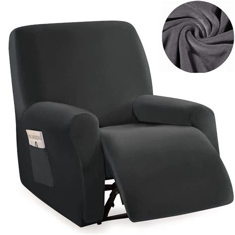 Shanna Stretch Recliner Cover 4 Piece Velvet 1 Seater Reclining