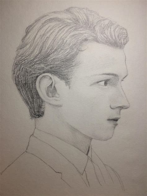 Tom Holland Drawing, Pencil, Sketch, Colorful, Realistic Art Images ...