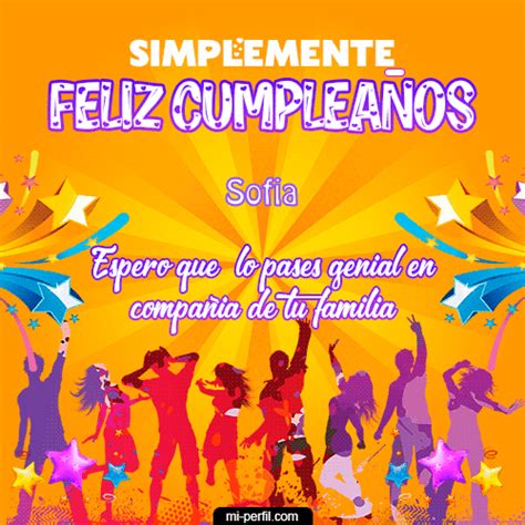 Simplemente Feliz Cumpleaños Sofia