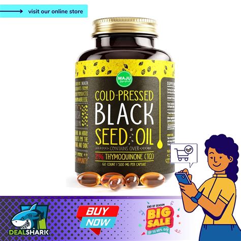 MAJU S Black Seed Oil Capsules Cold Pressed 2 Thymoquinone 100