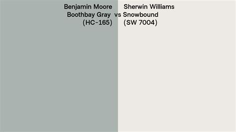 Benjamin Moore Boothbay Gray HC 165 Vs Sherwin Williams Snowbound SW