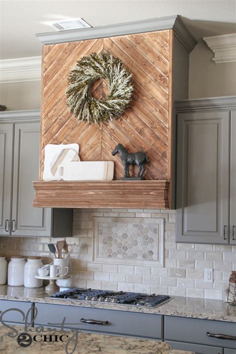 Diy Wooden Vent Hood Shanty 2 Chic