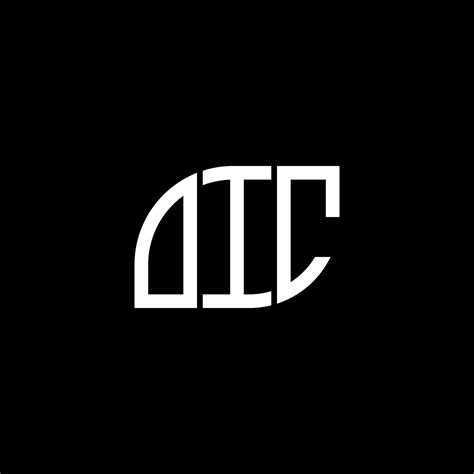 OIC letter logo design on BLACK background. OIC creative initials ...