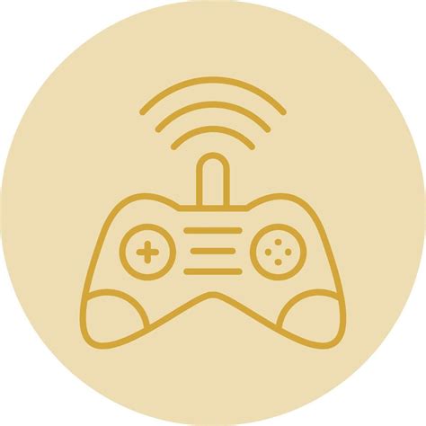 Gamer Line Yellow Circle Icon 44070551 Vector Art At Vecteezy