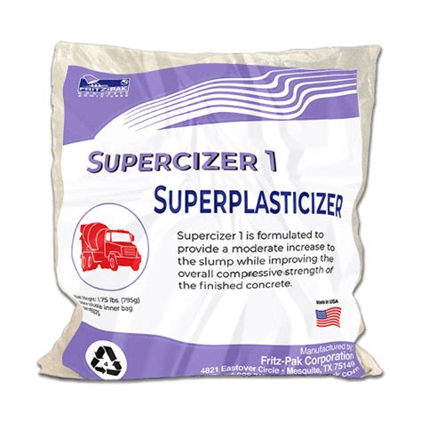 Slump Enhancing Concrete Admixture Fritz Pak Supercizer 1