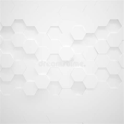 White Hexagon Texture 3d Illustration Stock Illustration Illustration