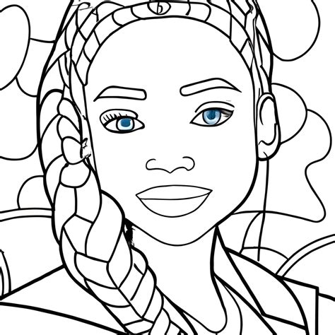 Desenho Para Colorir De Mulheres Afro Americanas Creative Fabrica