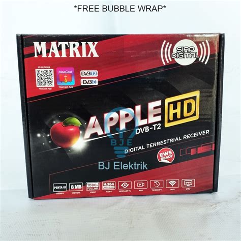 Jual STB Set Top Box Matrix Apple HD DVB T 2 Merah Receiver TV Digital