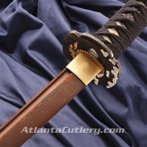 Red Damascus Katana Unique Katanas Atlanta Cutlery