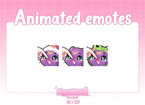 Animated Boop Purple Sailor Moon Cat Emotes Twitch Emotes Penguin