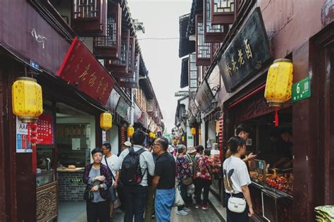 Traditional Chinese Buildings and Shophouses Located Along the Qibao ...