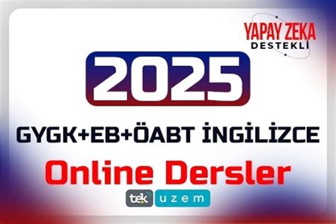 2025 KPSS GYGK EB ÖABT İngilizce Yapay Zeka Destekli Online