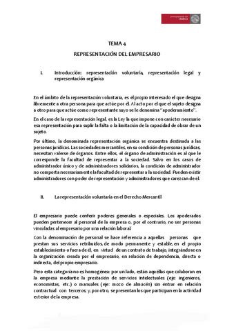 Tema Representacion Del Empresario Pdf