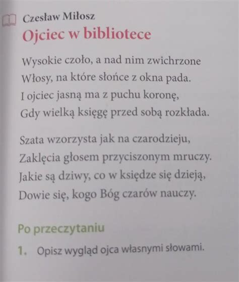 BLAGAM SZYBKO POTRZEBUJE NA JUTROnapisz notatkę z wiersza Czesława