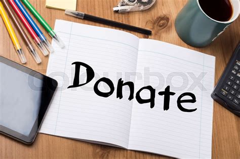Donate - Note Pad With Text | Stock image | Colourbox