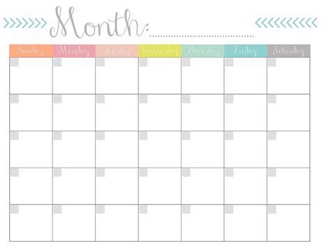 Monthly calendar free printable free printable calendar 2018 free pdf monthly calendar free prin