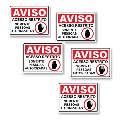 Placas Acesso Restrito MercadoLivre