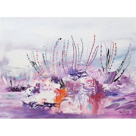 Tableau Abstrait Contemporain Violet Peint L Acrylique Par L Artiste