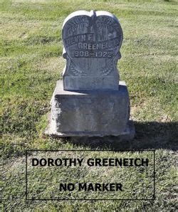 Dorothy Yvonne Greeneich 1933 1933 Mémorial Find a Grave