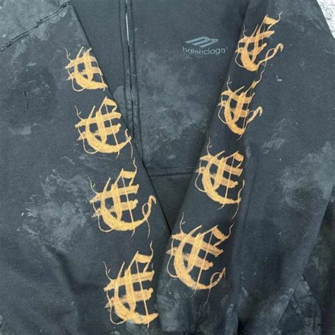 Balenciaga Balenciaga Heavy Metal Zip Up Hoodie Grailed