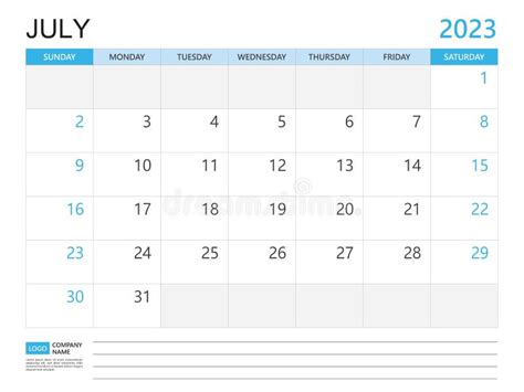 Calendar Planner 2023 Template July 2023 Year Week Start On Sunday