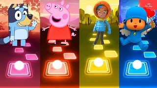 Bluey Bingo Peppa Pig Blippi Pocoyo Tiles Hop Doovi